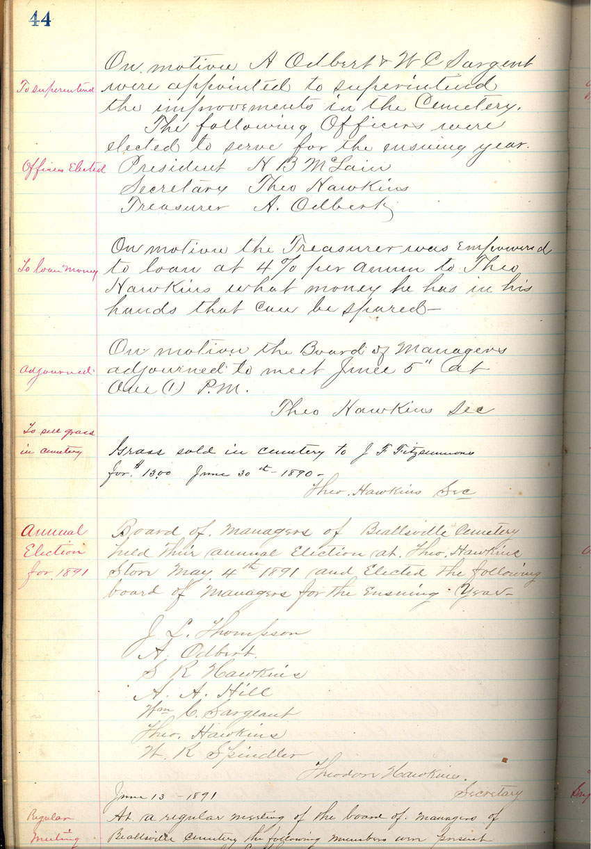 minute book